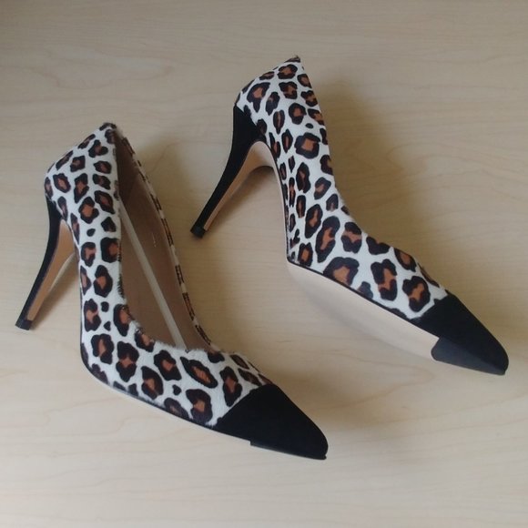 New 🌺 Club Monaco Leopard Print April Heels - Picture 2 of 8